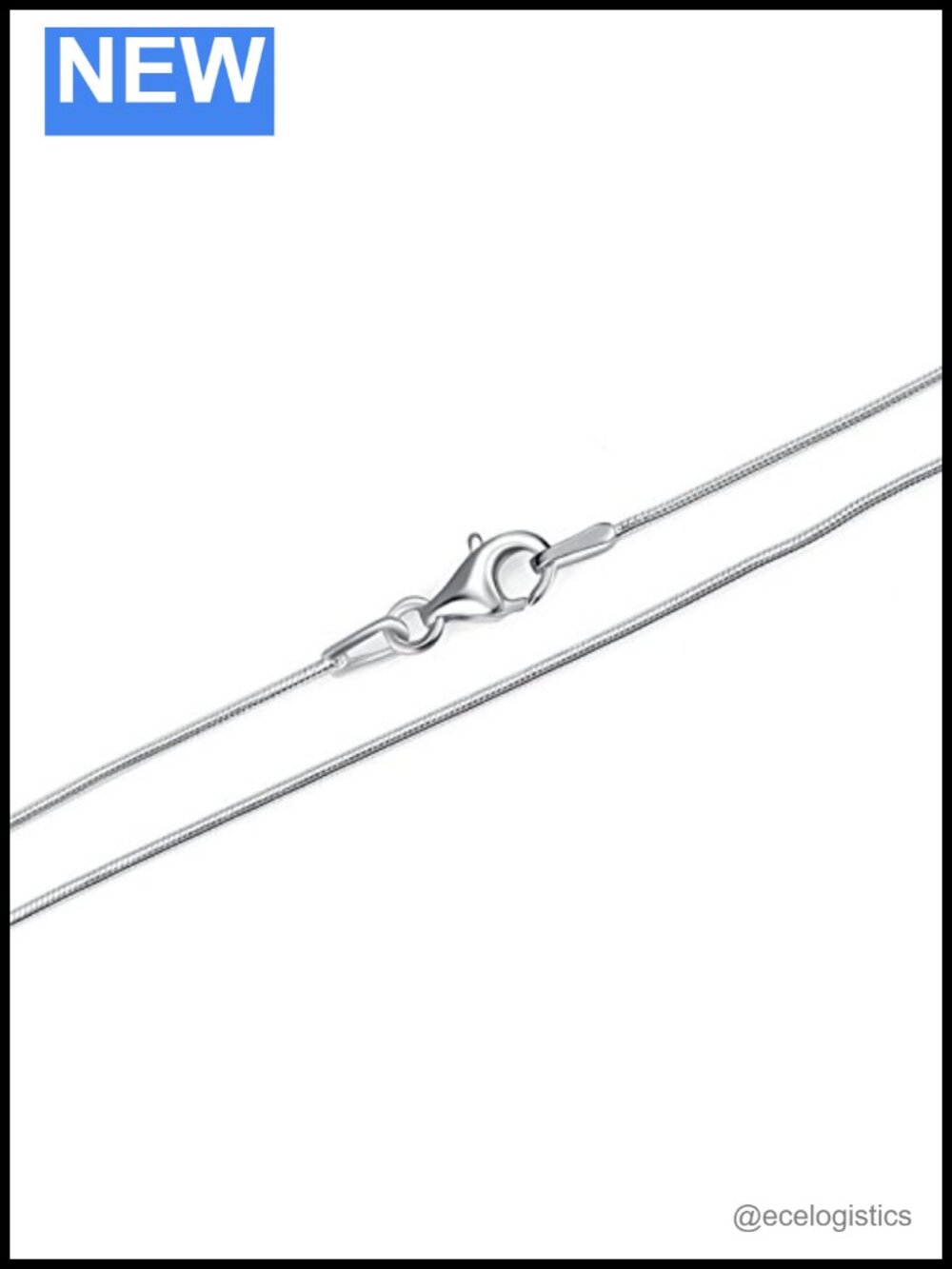 Sterling Silver Snake Chain Necklace 1MM Italian Thin Strong with Lobster Clasp